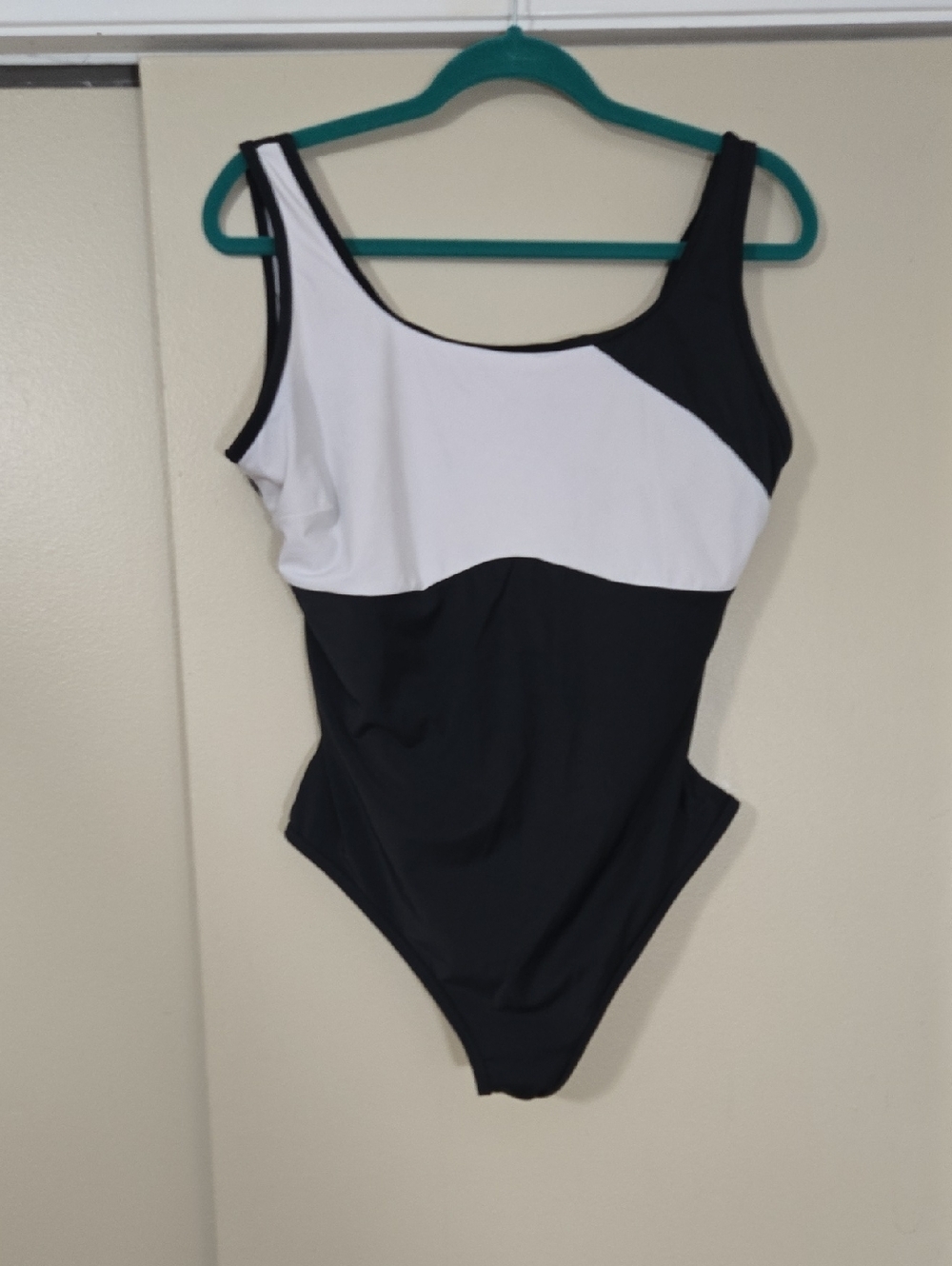 Adore Me Black and White Swim One-Piece Size 2X